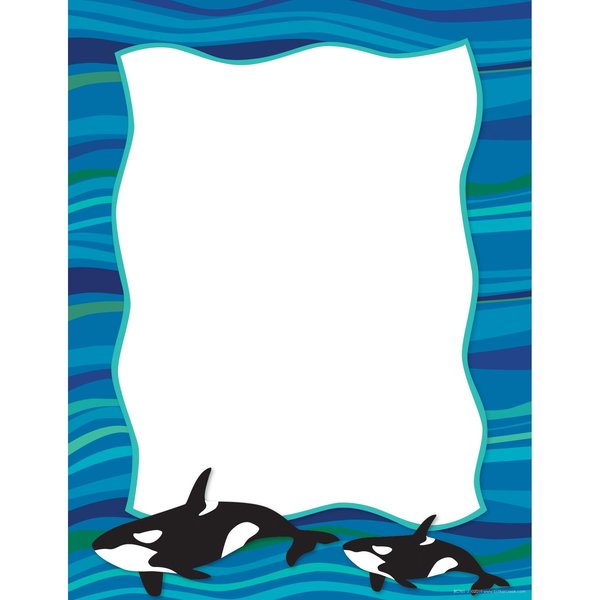 Barker Creek Sea & Sky Whales Computer Paper, 50 sheets/Package 761